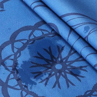 Serviette Antidérapante - YogaPrintMat™ - Mandala Bleu - Mon Yoga Zen